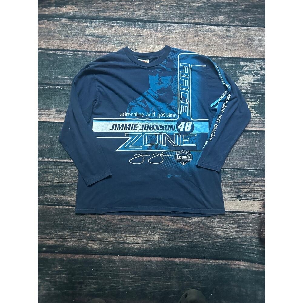 Vintage Y2K NASCAR Jimmie johnson T-Shirt #48 Long Sleeve Size XL